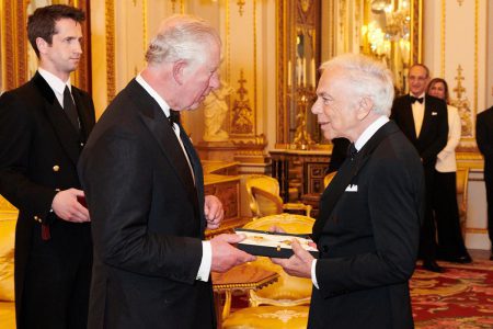 Ralph Lauren receives honorary knighthood at Buckingham Palace
