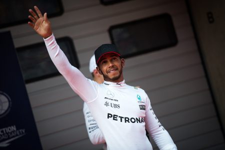 Lewis Hamilton breaks Schumacher’s pole record at a wet Monza GP