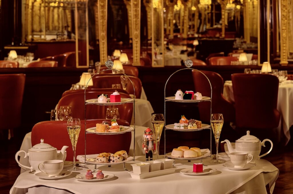 festive afternoon teas London. Shot by Laurence Cannings