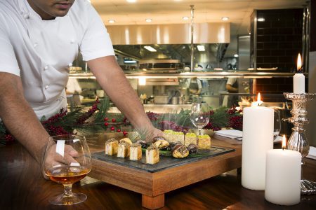 Christmas dinner is served up at the kitchen table at Gordon Ramsay’s Pétrus